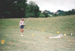 2000 - Anflug kurz vor dem Aufsetzen des Modells am 9.7.2000 beim Ziellandewettbewerbs des MFK-Breitenfurt. 