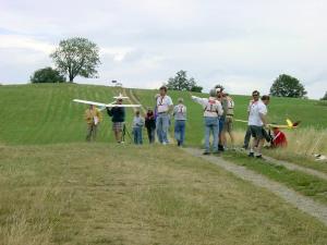 2001 - MFK-Klubbewerb F3F-Hangfliegen am 8.7.2001. Startplatz am "Westhang"