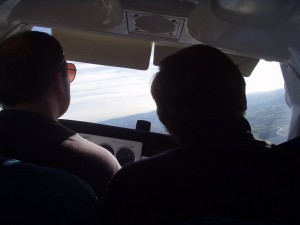 2002 - 1.Virtueller F3F-Wettbewerb > Blick aus dem Cockpit der Cessna 172 !