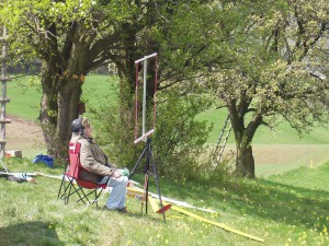 2004 - F3F-Hangfliegen (1.Klubcup 2004) am Westhang > Wendemarkenrichter bei der Arbeit!