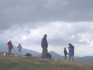 2005 - F3F Donovaly 2005 - Erster Tag - Wir treffenm Freunde beim Einfliegen.