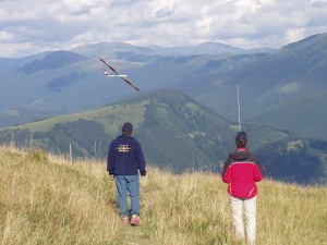 2005 - F3F Donovaly 2005 - Die Landung nach erfolgreichen Flug.