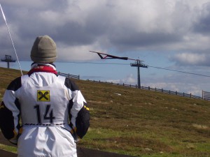 Staatsmeisterschaft F3F am Stuhleck - Horizontüberwachung der Starthöhe für Landung !!  