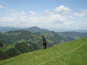 Sommeralmpokal 2009 - Nordwesthang, Start eines Modelles