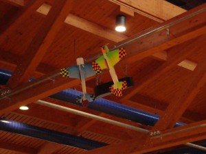 6.3.2010 Hallenfliegen in Breitenfurt - Hängen da Fledermäuse?