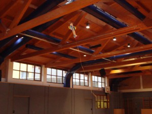 6.3.2010 Hallenfliegen in Breitenfurt - Shocky zwischen Gebälk