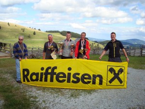 29.8.2010 F3F Staatsmeisterschaft auf der Sommeralm - v.l.n.r. Hans E., Franz P., Stefan H., Kurt P. u. Thomas R. 