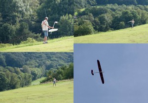 14.8.2011 50 Jahre MFK-B - Flugvorführung - Mini Ellipse mit 8m Gummi + 10m Seil 