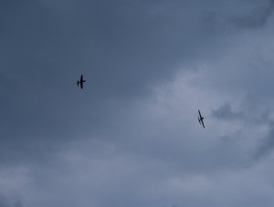 15.8.2011 50 Jahre MFK-B - Flugshow - Modelle im aufkommenden Gewittersturm            