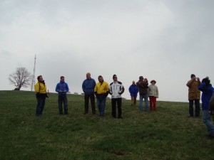 1. Klubcup F3F - Hangbesichtigung bei leichten Regen und 10°C.