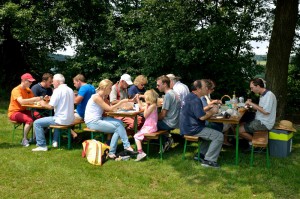 Ziellanden, Stärkung nach dem Bewerb 